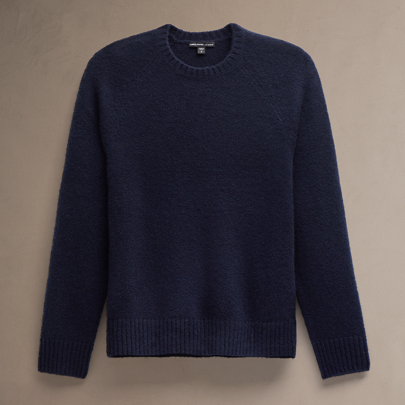 MEN'S LIGHTWEIGHT TEXTURED CASHMERE CREW
