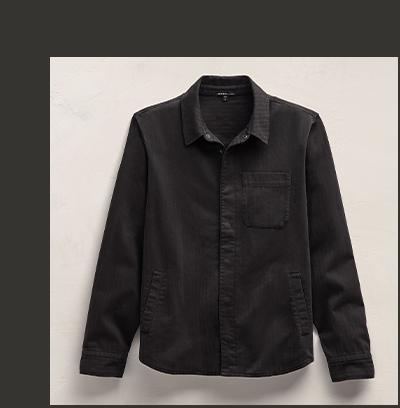 MEN'S HERRINGBONE TWILL SHIRT JACKET