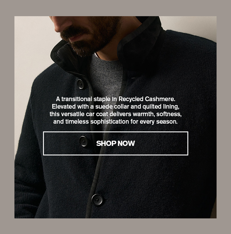 RECYCLED CASHMERE CAR COAT