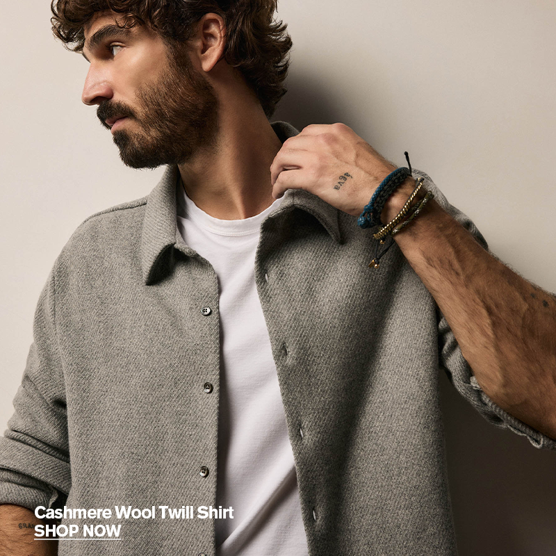 MEN'S CASHMERE TWILL SHIRT