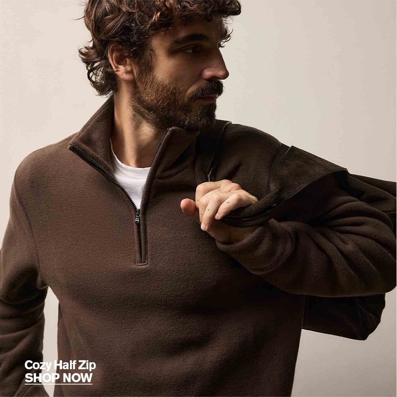 MEN'S COZY HALF ZIP