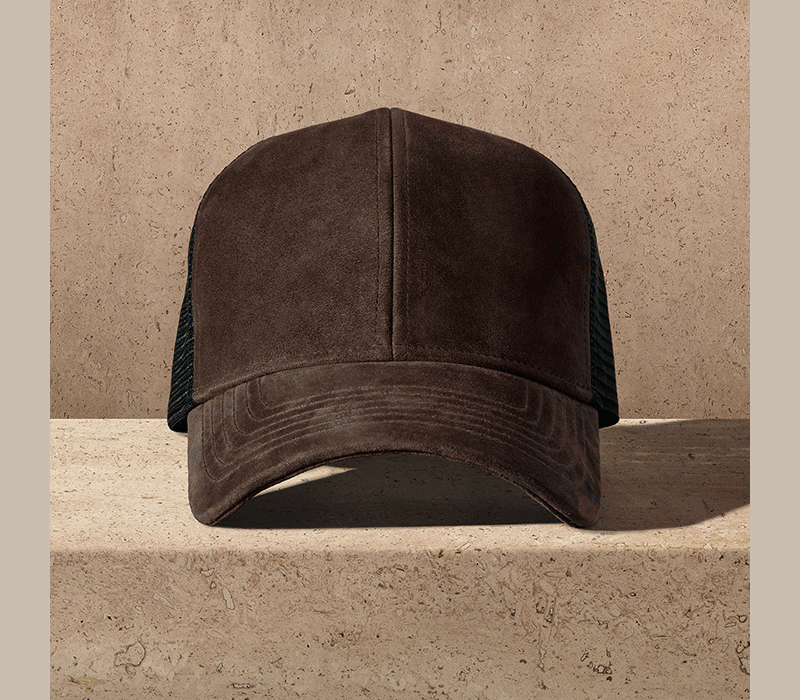 SUEDE PANEL TRUCKER HAT