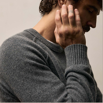 MEN'S RECYCLED CASHMERE CREW
