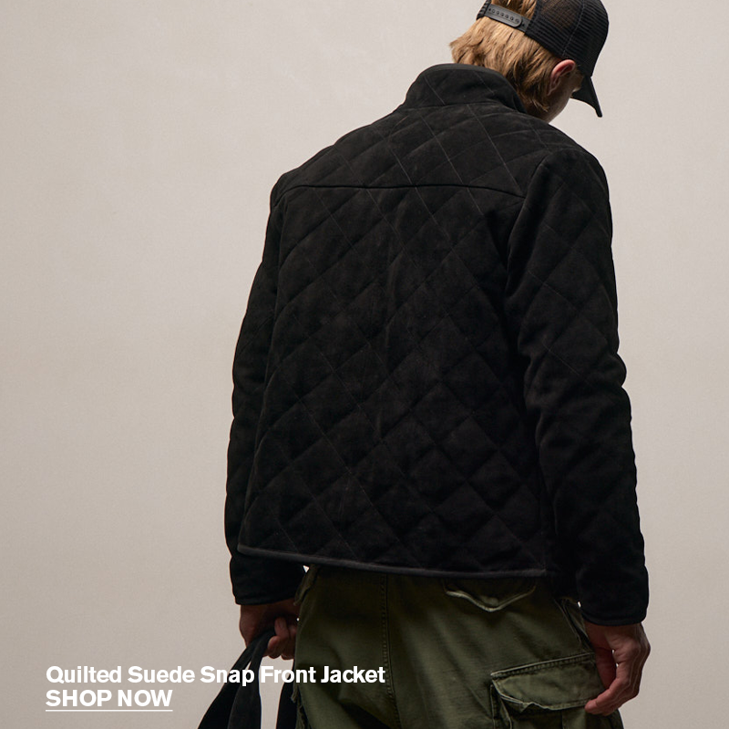 MEN'S QUILTED SUEDE JACKET