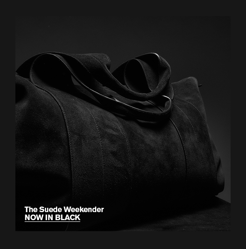 SUEDE WEEKENDER BAG