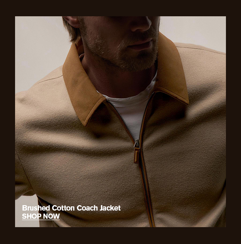 MEN'S BRUSHED COTTON COACH JACKET