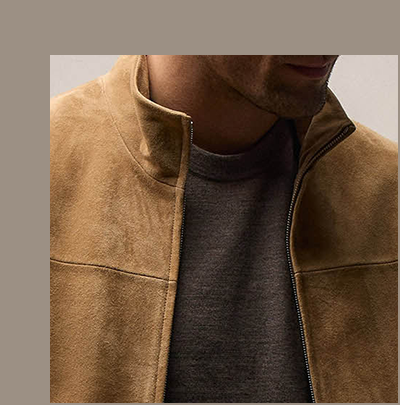 MEN'S SUEDE BOMBER JACKET