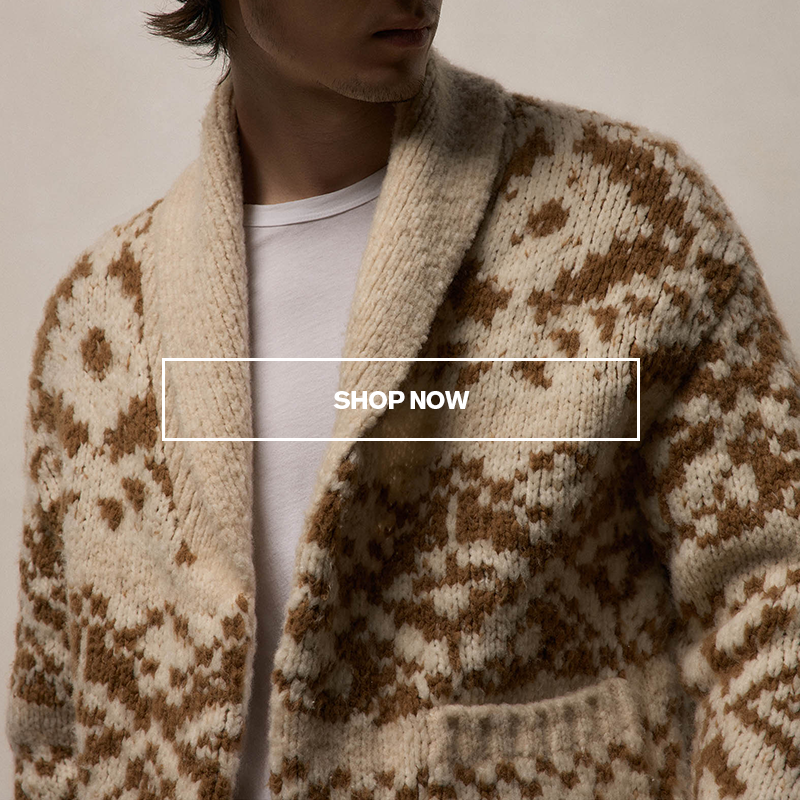 MEN'S INTARSIA CARDIGAN