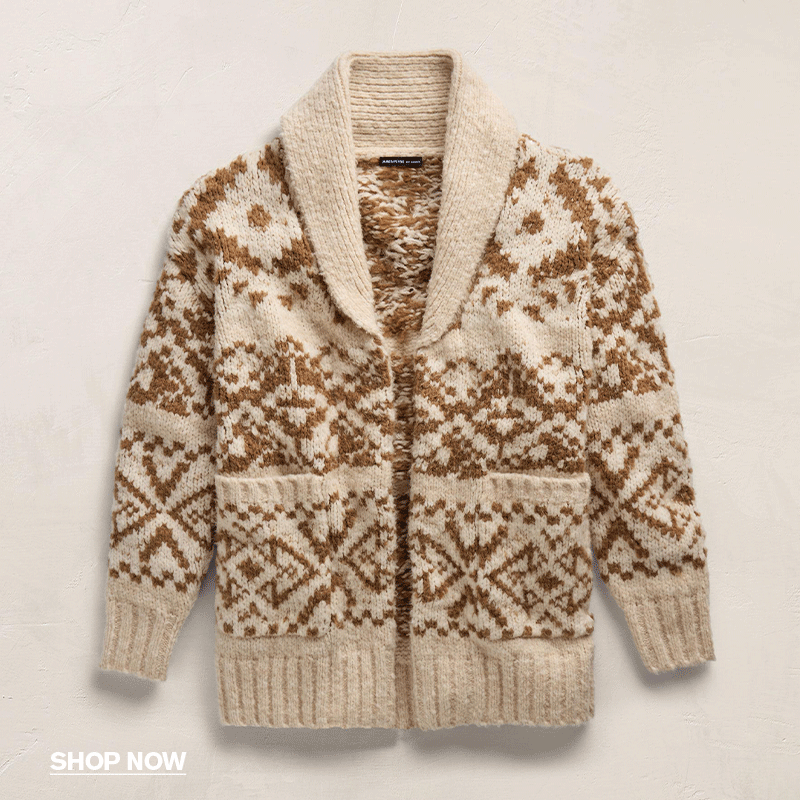 MEN'S INTARSIA CARDIGAN