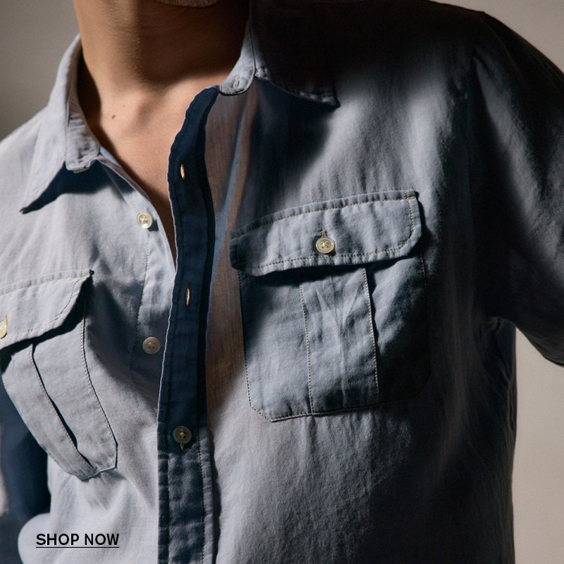 MEN'S FEATHERWEIGHT DENIM UTILITY SHIRT