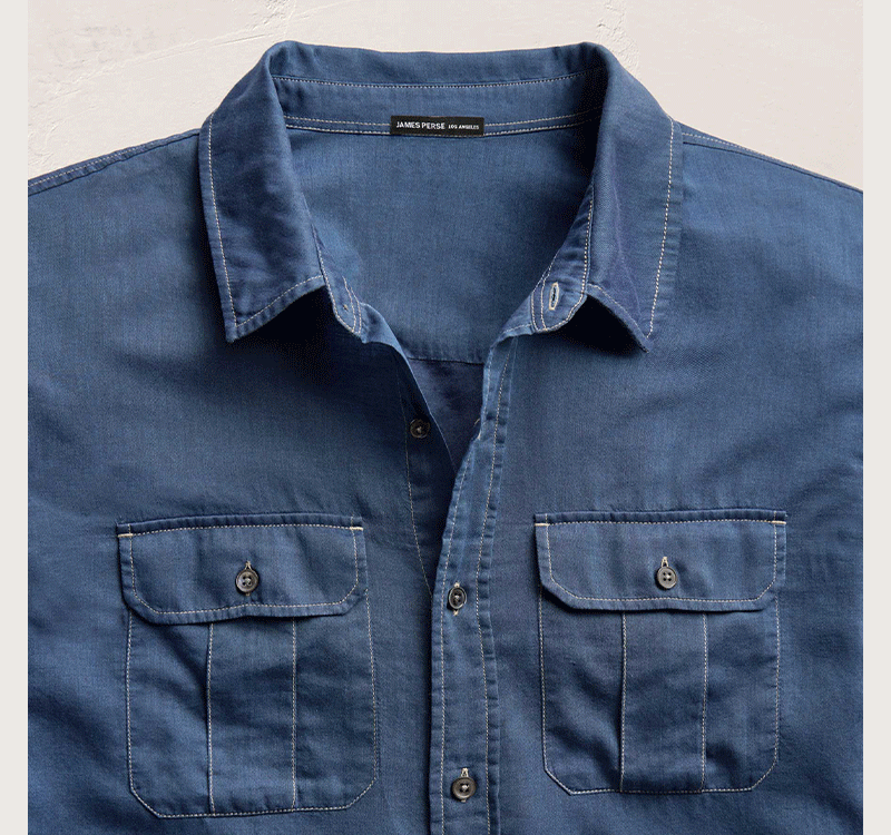 MEN'S FEATHERWEIGHT DENIM UTILITY SHIRT