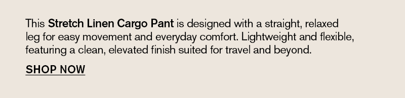 MEN'S STRETCH LINEN CARGO PANT