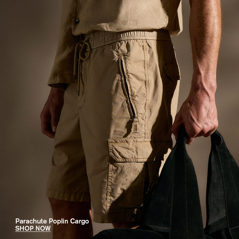 MEN' PARACHUTE POPLIN CARGO SHORT