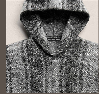 MEN'S BAJA STRIPE CASHMERE HOODIE