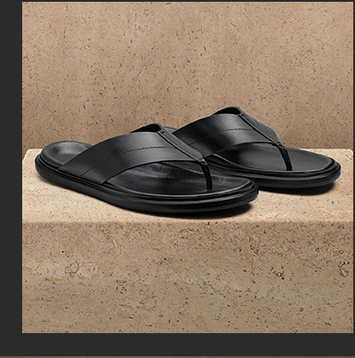 MEN'S CALF LEATHER THONG SANDAL