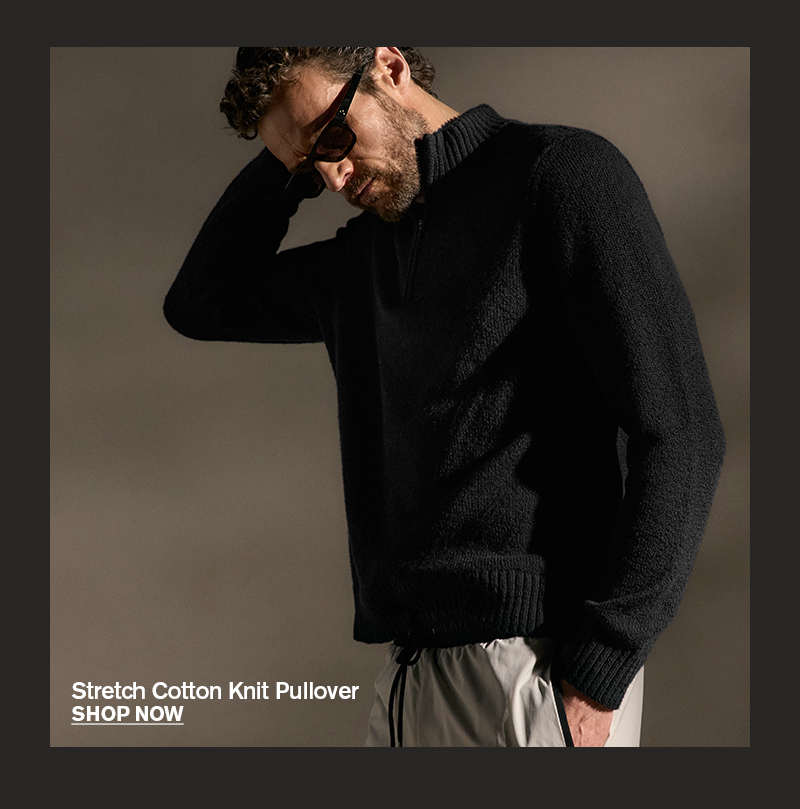 MEN'S STRETCH COTTON KNIT PULLOVER