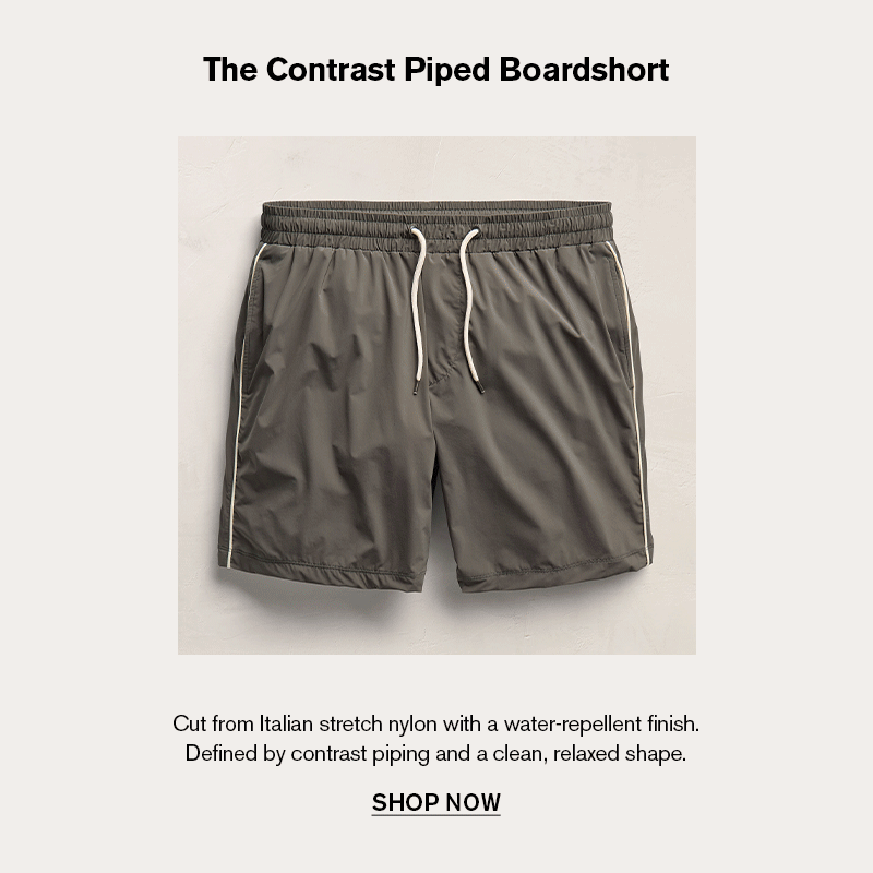 MEN'S CONTRAST PIPED BOARDSHORT