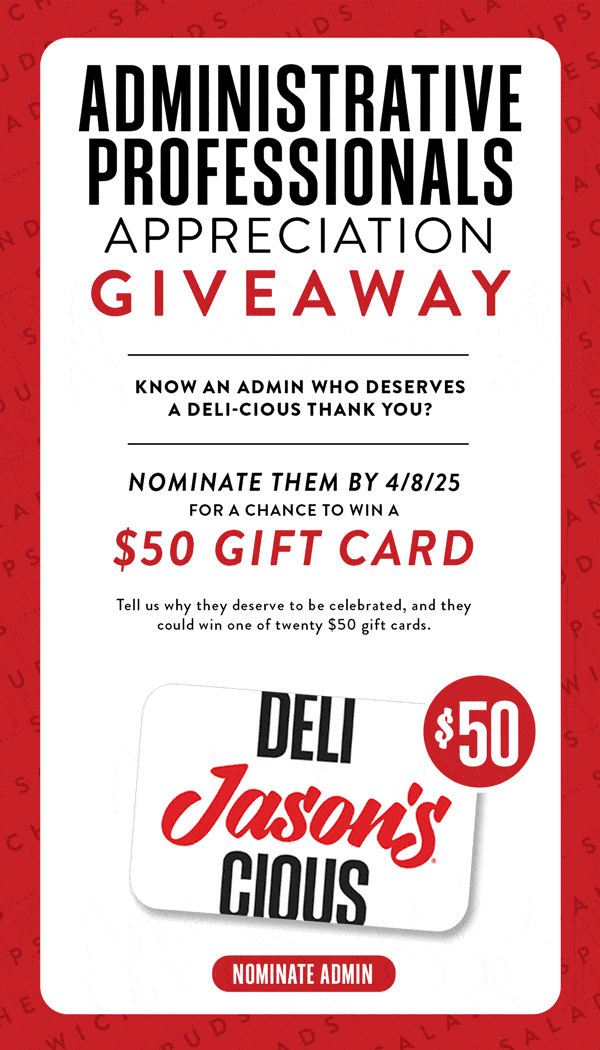 2025 - Admin Professional Giveaway Email