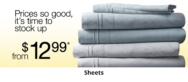 Sheets from $12.99*