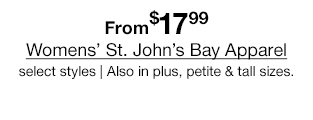 From $17.99 Womens' St. John's Bay Apparel select styles | Also in plus, petite & tall sizes.