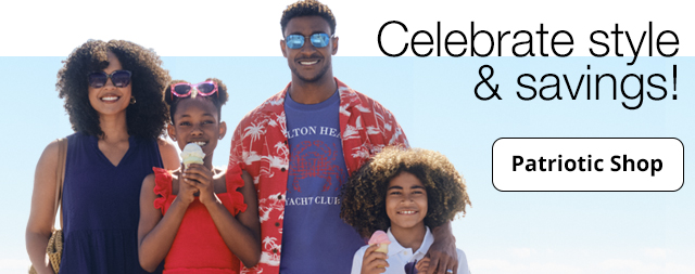 Celebrate style & savings! Patriotic Shop
