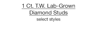 1 Ct. T.W. Lab-Grown Diamond Studs, select styles