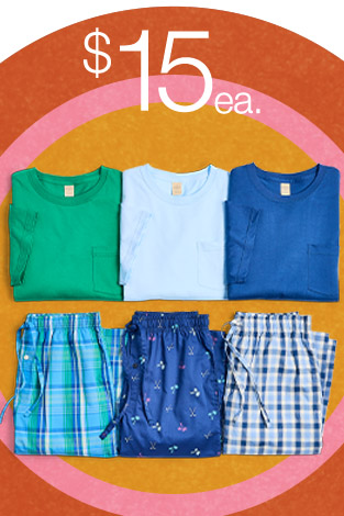 $15 each Men's Or Women's Sleep Separates, select styles.