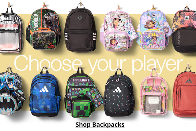 Choose your player. Shop Backpacks.