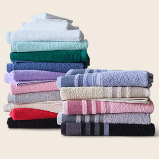 back-to-school deal. $3.99 each Home Expressions Solid Or Striped Bath Towel, regular $10 each. Coupon excluded.
