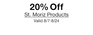 20% Off St. Moriz Products | Valid 8/7 to 8/24