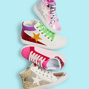 back-to-school deal. $17.99 pair Kids' Sneakers, select styles. Coupon excluded.