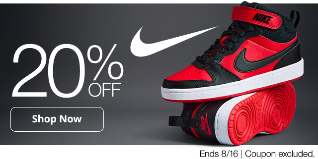 20% Off | Shop Now | Ends 8/16 | Coupon excluded.