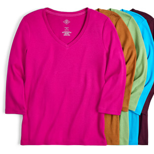 Women's Long-Sleeve Or 3/4-Sleeve Tees 