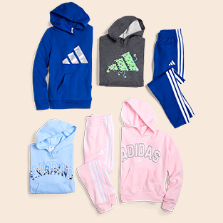Kids' adidas Fleece Hoodies Or Joggers