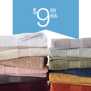 Feildcrest Oversized Spa Solid Or Jacquard Bath Towels