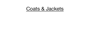 Coats & Jackets