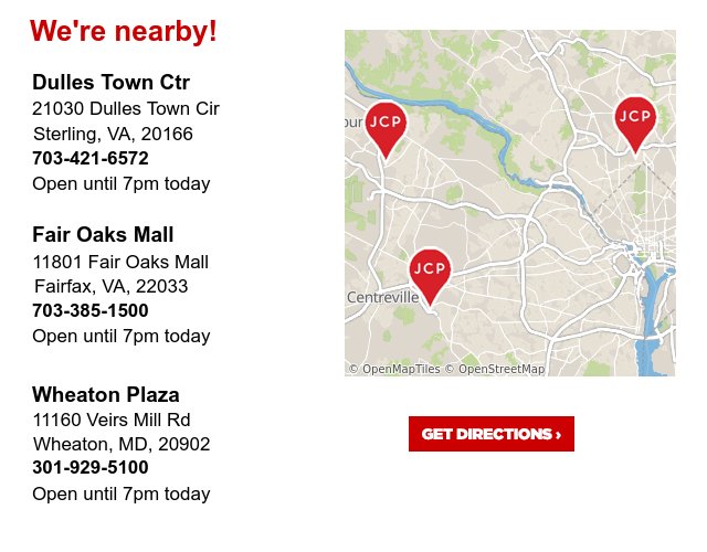 JCP Store Locator