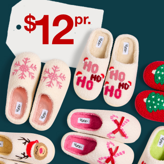 Olivia Miller Holiday Slippers