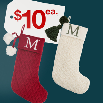 North Pole Trading Co. Monogram Stockings