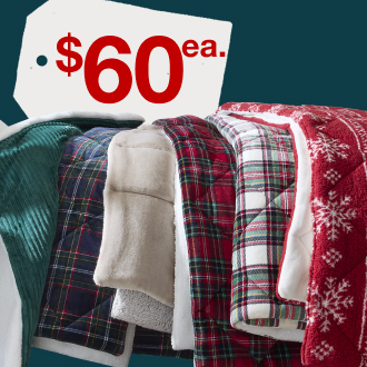 Any Size North Pole Trading Co. Faux Mink-To-Sherpa Comforters