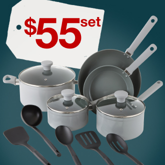 Cooks 13-Pc. Ceramic Cookware Set