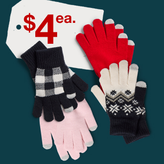 Mixit Touch Tech Or Fluffy Gloves