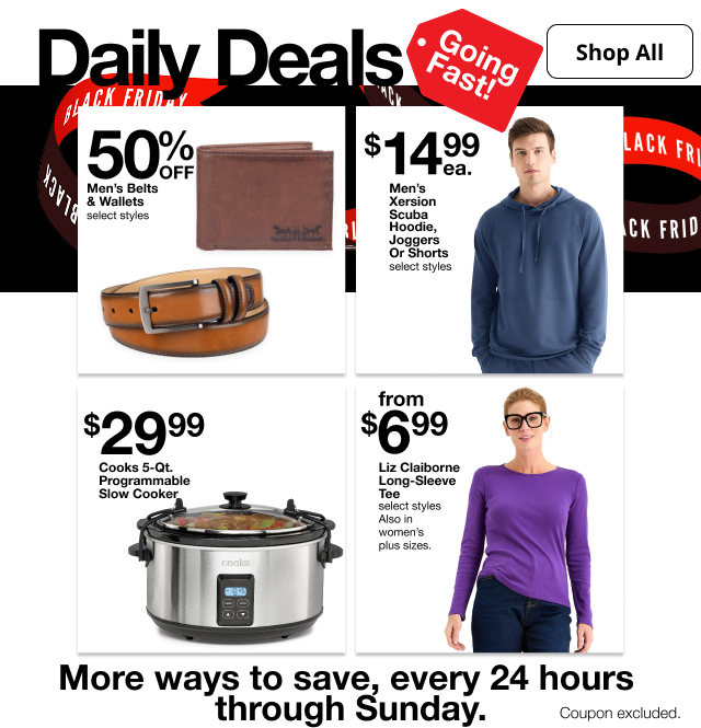 Daily Deals. Going Fast. Shop All