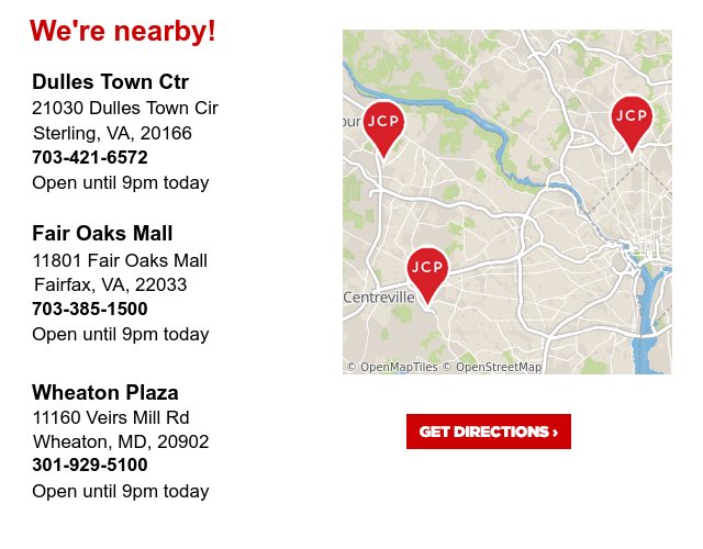JCP Store Locator