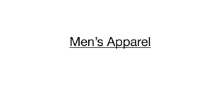 Men's Apparel