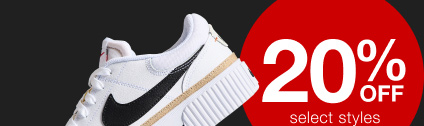 20% Off select styles.