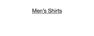 Men's Shirts