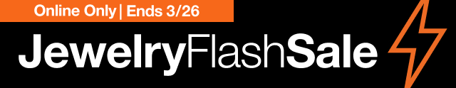 Jewelry Flash Sale. Online Only. Ends 3/26