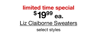 limited time special | $19.99 ea. | Liz Claiborne Sweaters