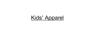 Kids' Apparel